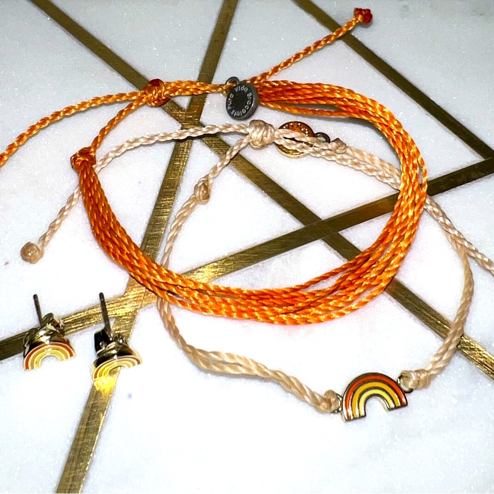 Pura Vida 🌈 Rainbow Bracelet & Earrings Set 🌈